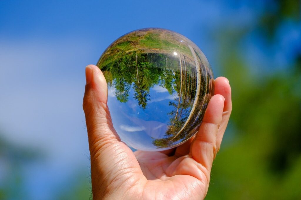 glass sphere, lens ball, forest-7322496.jpg